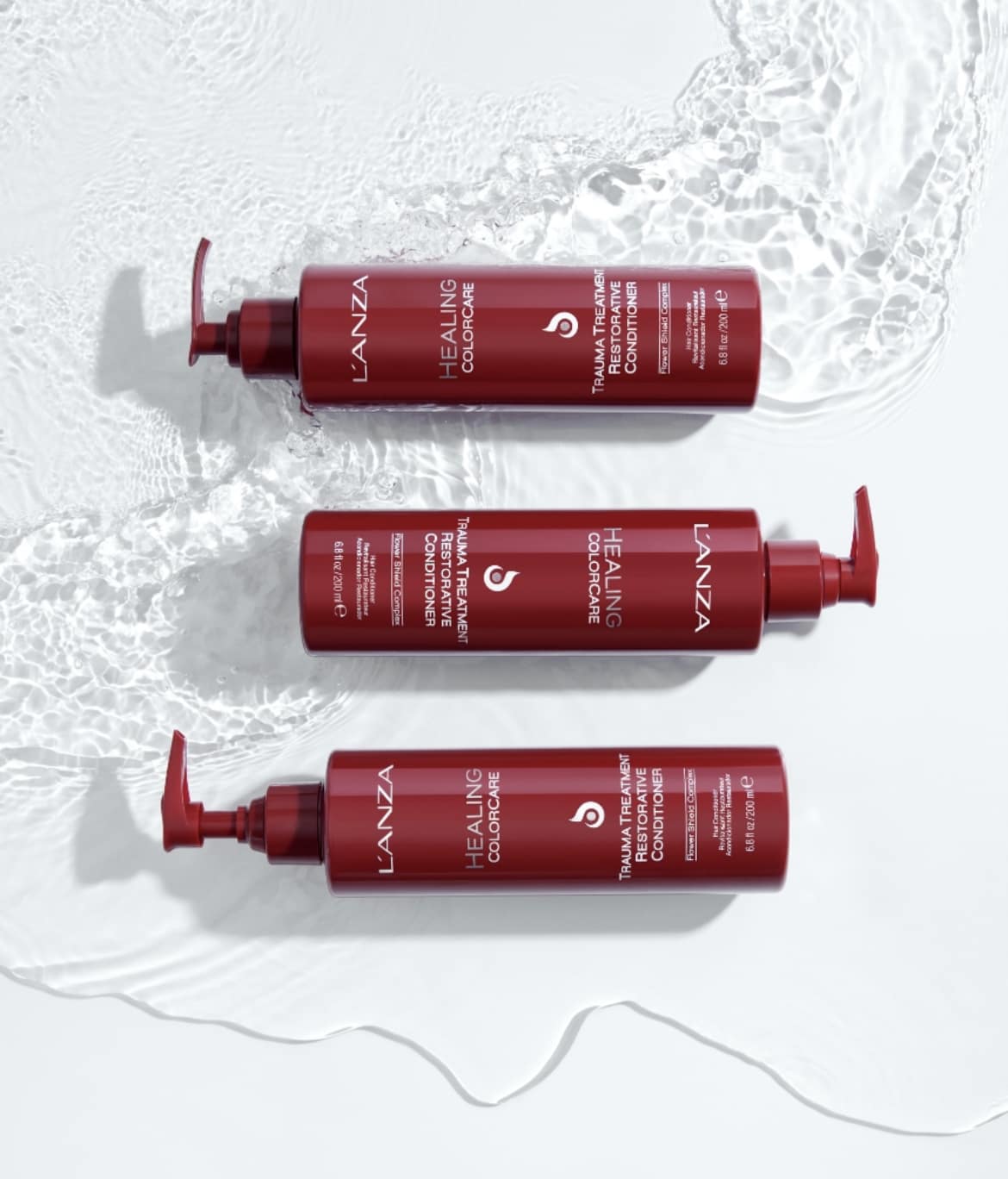 Відновлювальний кондиціонер для захисту кольору волосся LʼANZA Trauma Treatment Restorative Conditioner, 200 ml - 3